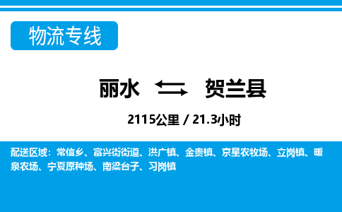 麗水到賀蘭縣物流專(zhuān)線(xiàn)-麗水至賀蘭縣貨運(yùn)公司