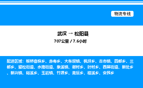 武漢到松陽(yáng)縣物流專(zhuān)線(xiàn)-武漢至松陽(yáng)縣貨運(yùn)公司